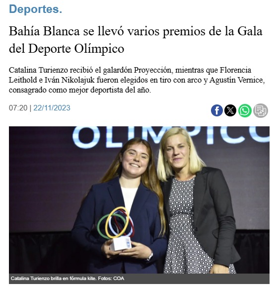 Bahía Blanca se llevó varios premios de la Gala del Deporte Olímpico